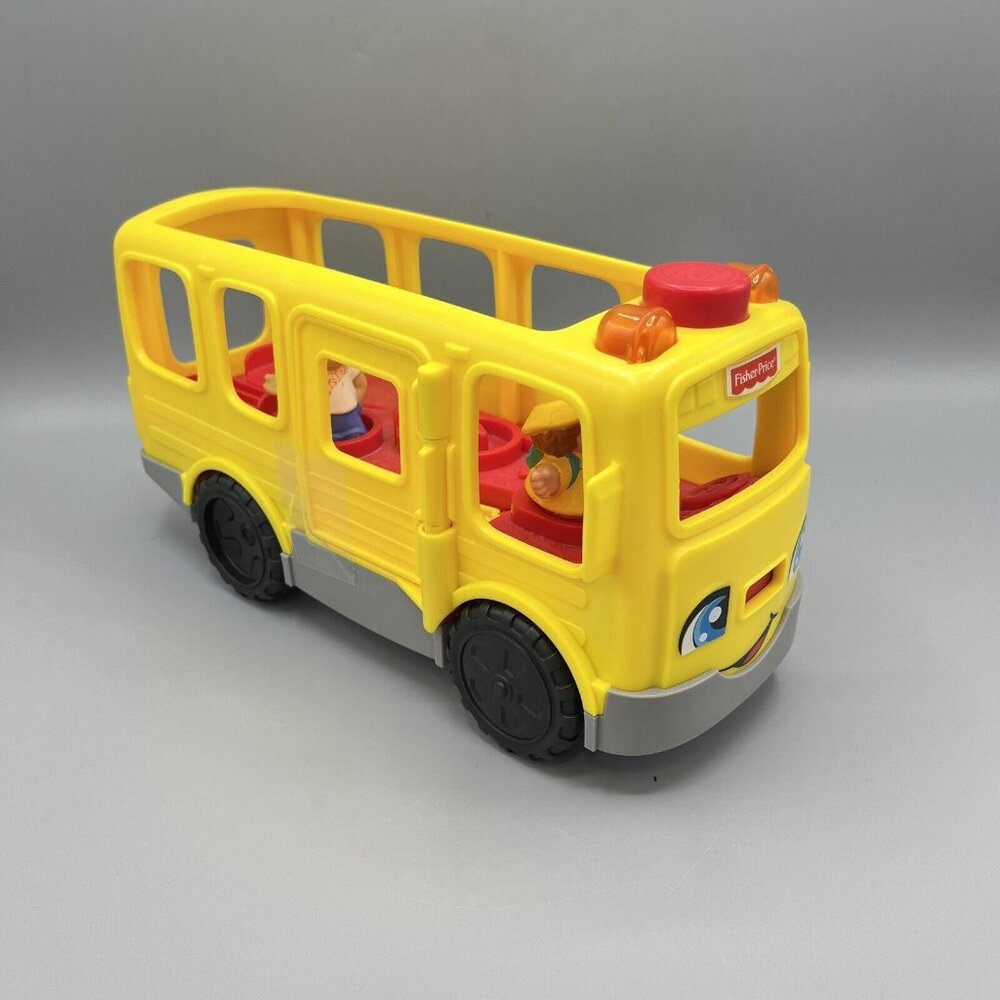 Fisher Price Battery Operated Talking Lights School Bus & 2 Little People 2016 - Picture 2 of 7